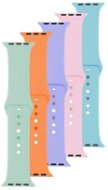 FIXED Silicone Strap pre Apple Watch 38/40/41 mm modrý/zelený/ružový/fialový/oranžový - Remienok na hodinky