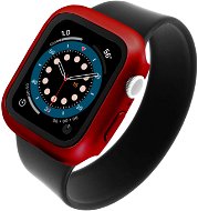 FIXED Pure+ s temperovaným sklem pro Apple Watch 44mm červené - Ochranný kryt na hodinky