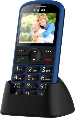 CPA Halo 21 Senior blue with charging stand - Mobile Phone - Main image