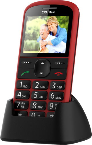 CPA Halo 21 Senior red with charging stand - Mobile Phone - Main image