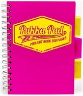 PUKKA PAD Project Book Neon A5 štvorčekový, ružový - Poznámkový blok