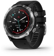 Garmin Descent Mk2 Edelstahl mit schwarzem Armband - Smartwatch