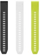 Garmin QuickFit 20, Long, Black, White, Yellow (Without Buckle) - Watch Strap