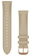 Garmin Quick Release 20 mm, beige Leder, Schnalle aus 18 Karat Roségold - Armband