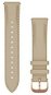 Garmin Quick Release 20 mm, beige Leder, Schnalle aus 18 Karat Roségold - Armband