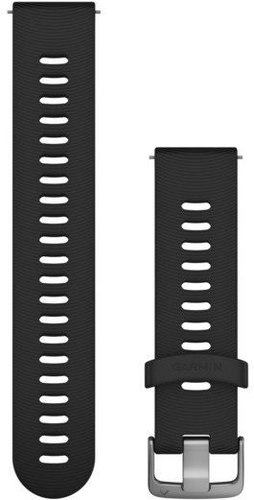 Garmin Quick Release 20, Silicone, Black (Silver Buckle) - Watch Strap - Main image