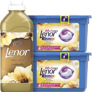 LENOR Gold Orchid kapsuly 26 ks + aviváž 750 ml (25 praní) - Sada drogérie