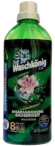 WASCHKÖNIG Emerald Green Cleanliness 875 ml (35 washes) - Fabric Softener - Main image