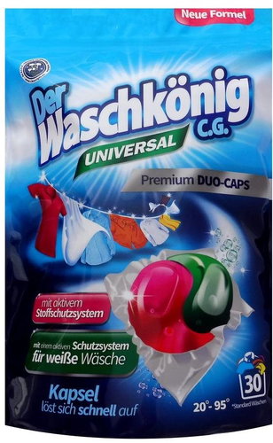 WASCHKÖNIG Premium Duo-Caps Universal 30 pcs - Washing Capsules - Main image
