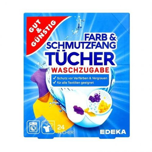GUT UND GÜNSTIG washing machine napkins (24 washes) - Colour Absorbing Sheets - Main image