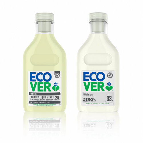 ECOVER Zero fabric conditioner 1L (33 washes) + Zero laundry gel 1L (28 washes) - Washing Gel - Main image