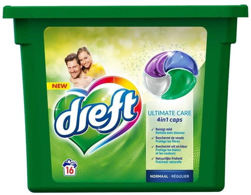 DREFT Universal 4in1, 16 pcs - Washing Capsules - Main image
