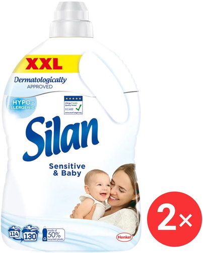 Silan Sensitive & Baby 2,86 l, 130 mosás Fő fotó Silan Sensitive & Baby 2,86 l, 130 mosás - Öblítő - Fő fotó