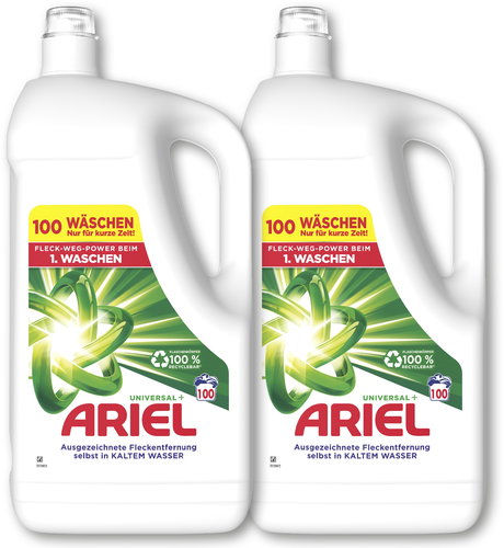 ARIEL Universal+ 2×5 l (200 washes) - Washing Gel - Main image