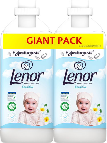 LENOR Sensitive 2×1.6 l (128 washes) - Fabric Softener - Main image