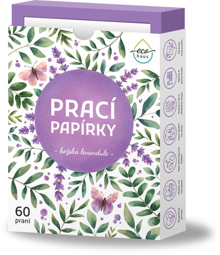 EcoHaus prací papírky božská levandule 60 ks - Prací papírky - Hlavní obrázek