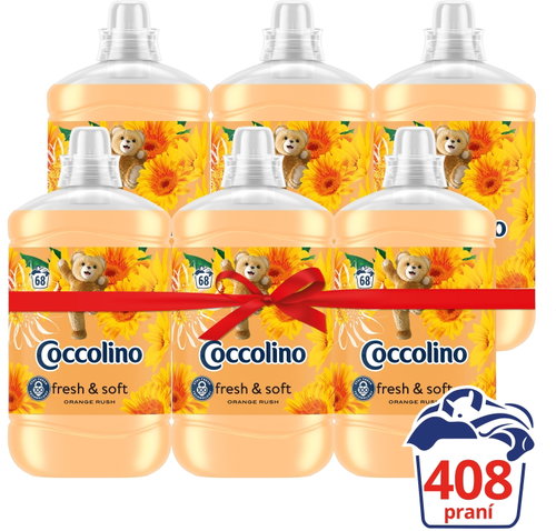 COCCOLINO Orange Rush 6×1.7 l (408 washes) - Fabric Softener - Main image
