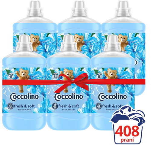 COCCOLINO Blue Splash 6×1.7 l (408 washes) - Fabric Softener - Main image