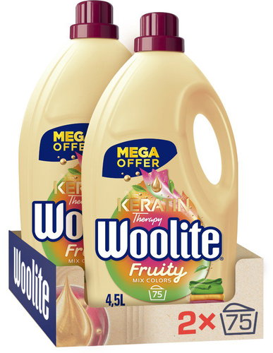WOOLITE Keratin Therapy Fruity Color 2×4,5 l (150 mosás) - Mosógél - Fő fotó