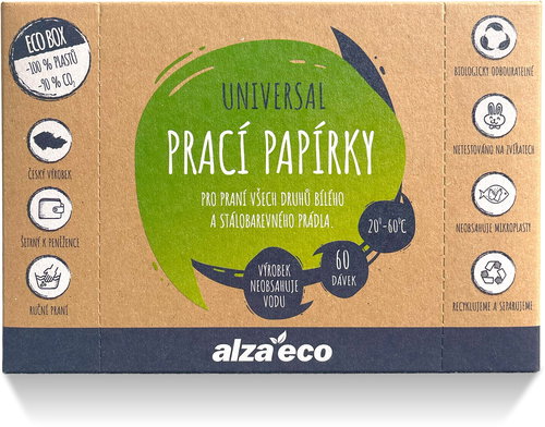 AlzaEco Universal Washing Papers (60 washes) - Laundry Sheets - Main image