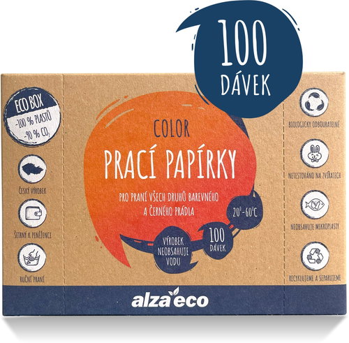 AlzaEco prací papírky Color (100 praní) - Prací papírky - Hlavní obrázek