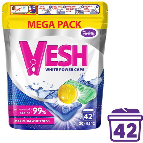 VIOLETA Vesh white 42 pcs - Washing Capsules - Main image