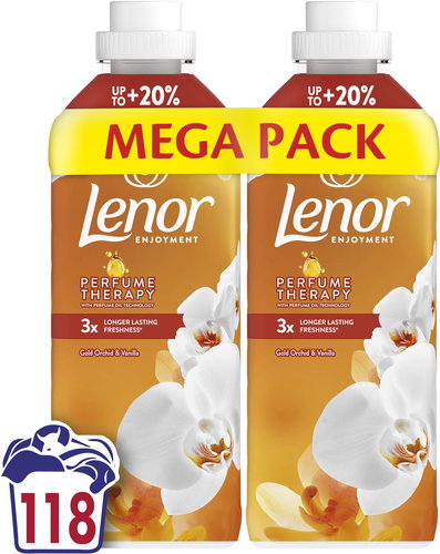 LENOR Orchid & Vanilla 2×1.239 l (118 washes) - Fabric Softener - Main image