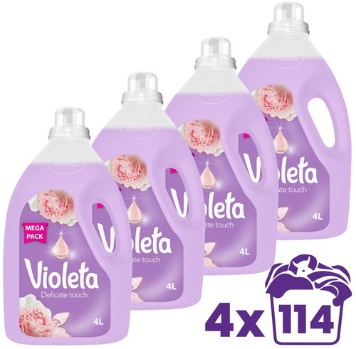 VIOlETA Delicate Touch 4×4 l (456 washes) - Fabric Softener - Main image