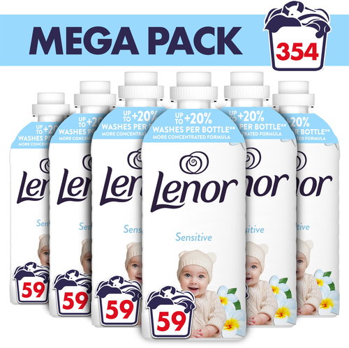 LENOR Sensitive 6 × 1,239 l (354 washes) - Fabric Softener - Main image