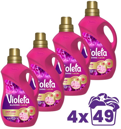 VIOlETA Blushing Bloom 4×2.7 l (196 washes) - Washing Gel - Main image