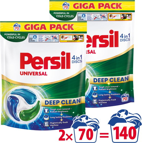 PERSIL Discs Universal 2× 70 ks - Washing Capsules - Main image