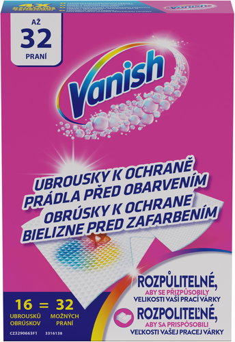 VANISH colour Protect 16 pcs (32 washes) - Colour Absorbing Sheets - Main image