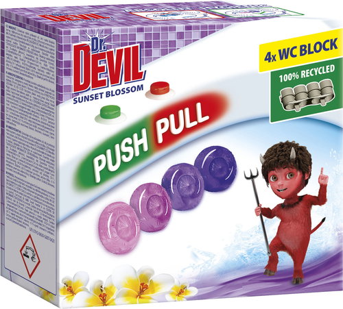 Dr. DEVIL Sunset Blossom 4 × 20 g - Toilet Block - Main image