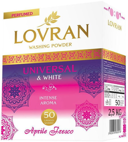 LOVRAN Powder Universal&White Aprile Fresco 2,5 kg (50 washes) - Washing Powder - Main image