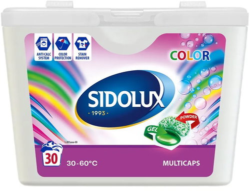SIDOLUX Multicaps colour 30 pcs - Washing Capsules - Main image