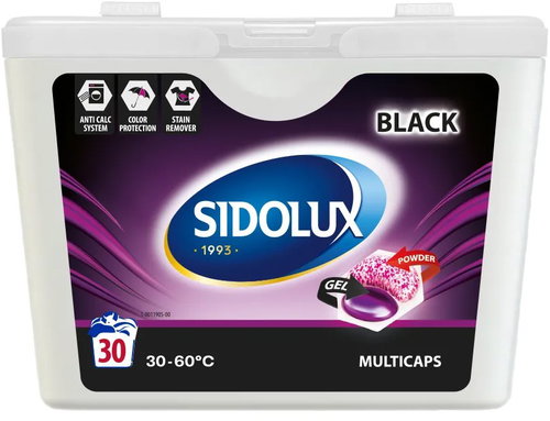 SIDOLUX Multicaps Black 30 pcs - Washing Capsules - Main image