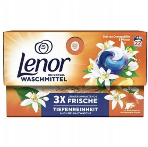 LENOR Universal Orangenblut Pfirsich 22 pcs - Washing Capsules - Main image