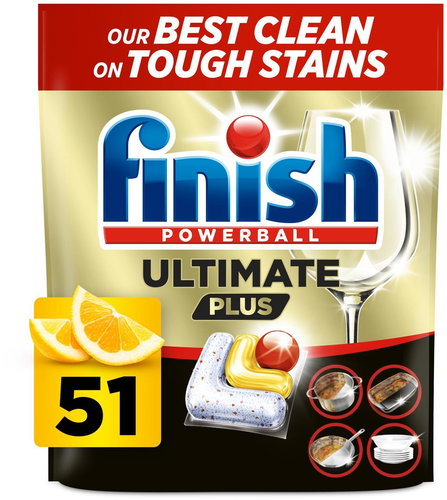 FINISH Ultimate All in 1 Plus Lemon 51 ks - Dishwasher Tablets - Main image