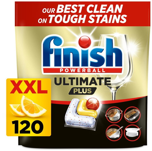 FINISH Ultimate All in 1 Plus Lemon 120 ks - Dishwasher Tablets - Main image