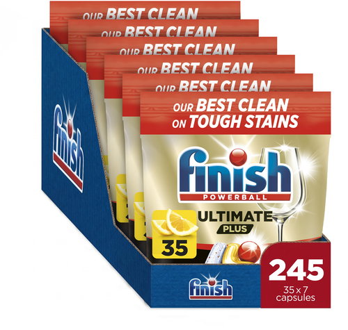 FINISH Ultimate All in 1 Plus Lemon 245 ks - Dishwasher Tablets - Main image