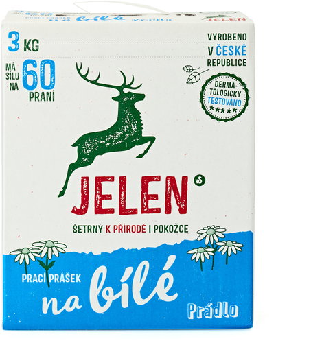 JELEN Prášek na bílé prádlo 3 kg (60 praní) - Washing Powder - Main image