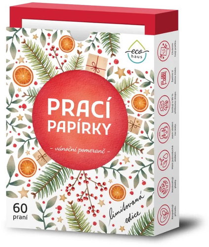 EcoHaus Christmas Orange laundry sheets 60pcs - Laundry Sheets - Main image