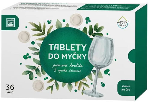 EcoHaus dishwasher tablets, 36 pcs - Dishwasher Tablets - Main image