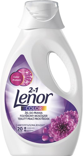 LENOR 2v1 Amethyst &amp; Floral Bouquet Color 1.1 l (20 items) - Washing Gel - Main image