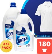 LANZA Fresh & Clean gél fehér ruhához 2 × 4,5 l (180 mosás) - Mosógél