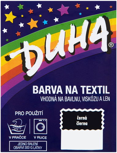 DUHA barva na textil černá 15 g - Barva na textil - Hlavní obrázek