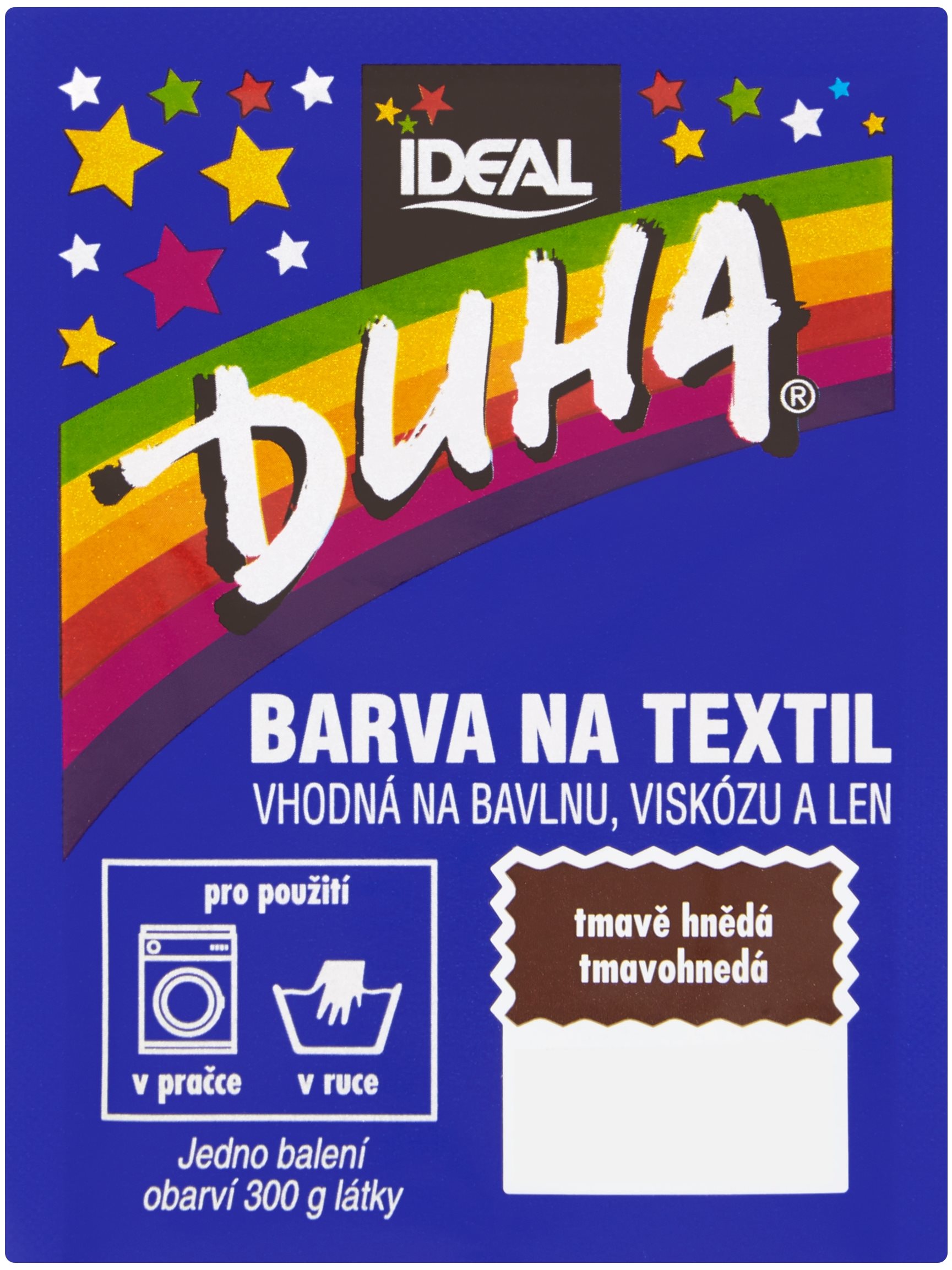 DUHA textilfesték, sötétbarna, 15 g