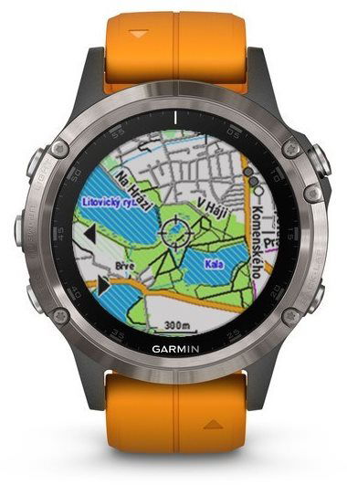 Fenix 5 plus sapphire hotsell titanium orange