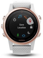 Garmin Fenix 5S Sapphire Rose Gold Optic, White band - Smart Watch
