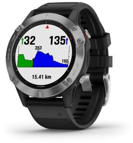 Garmin fenix 5 plus glass silver black sales watch